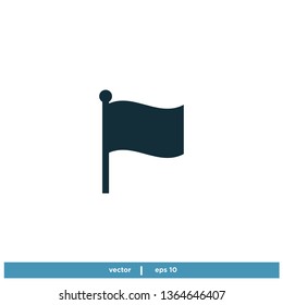 Flag icon mark simbol logo template