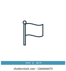 Flag icon mark simbol logo template