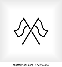 Flag Icon. Mark Symbol - Vector.