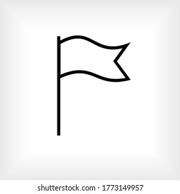 Flag Icon. Mark Symbol - Vector.
