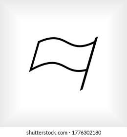 Flag Icon. Mark Symbol - Vector.