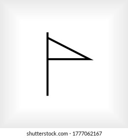 Flag Icon. Mark Symbol - Vector.