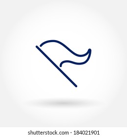Flag icon. Modern line icon design. Modern icons for mobile or web interface. Vector illustration. 