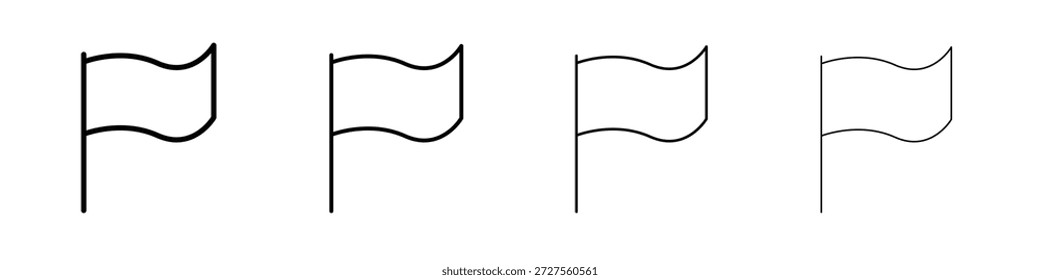 Flag-Symbol im modernen Strichlinienstil. Vektor 10 eps