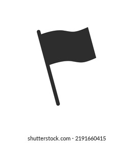 Flag icon. Monochrome black and white symbol