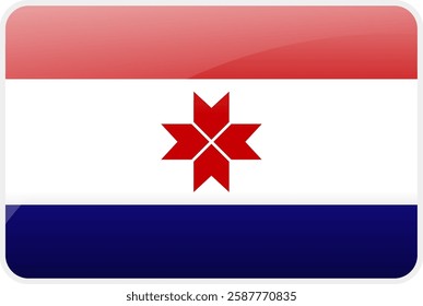 Flag Icon of Mordovia Country,National Vector Flag Iconic Symbol and Colors of Mordovia flag.