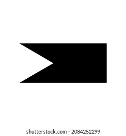Flag icon. Navigation location button. Black silhouette. App element. Map notice. Vector illustration. Stock image