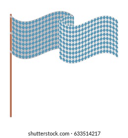 Flag icon. Oktoberfest germany culture festival and celebration theme. Isolated design. Vector illustration