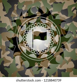 flag icon on camouflaged texture