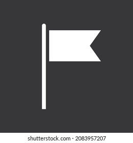 Flag icon on grey background