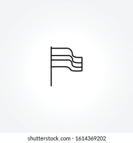 Flag icon on white background