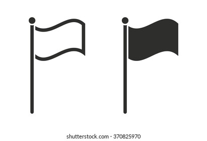 Flag   icon  on white background. Vector illustration.