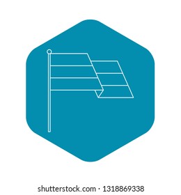 Flag icon. Outline illustration of flag vector icon for web