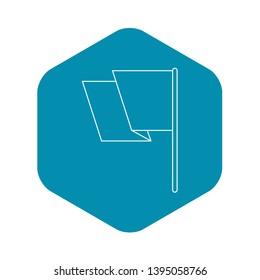 Flag icon. Outline illustration of flag vector icon for web