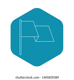 Flag icon. Outline illustration of flag vector icon for web