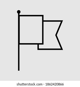 Flaggensymbol-Umrandung einzeln Vektorgrafik