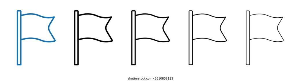 Flag icon Outline vector logo for web ui