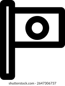 Diseño de estilo delineado de icono de bandera