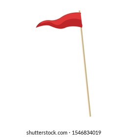 flag icon over white background, vector illustration