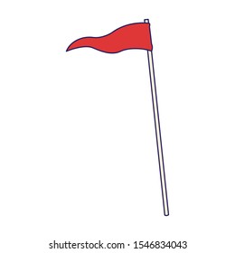 flag icon over white background, vector illustration