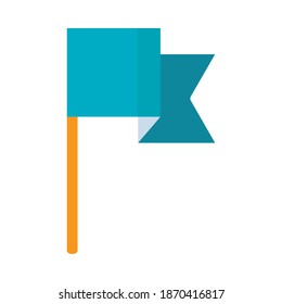 flag icon over white background, flat style, vector illustration