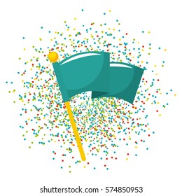 flag icon over white background. colorful design. vector illustration