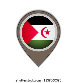 Flag icon pin of arab