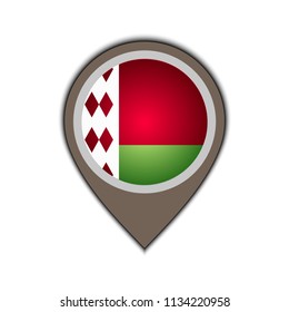 flag icon pin of Belarus