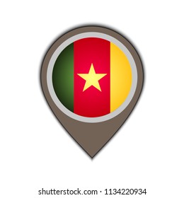 flag icon pin of Cameroon