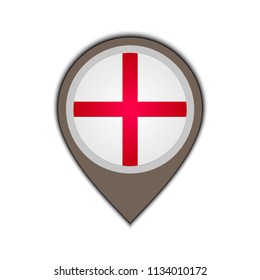 flag icon pin of england