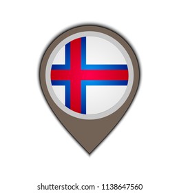 flag icon pin of faroe-islands