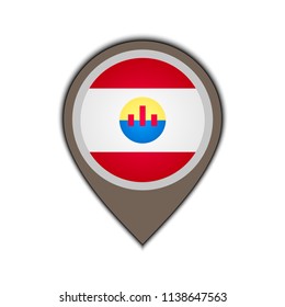 flag icon pin of fren-polynesia