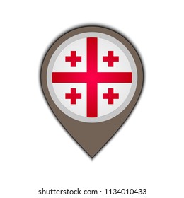 flag icon pin of georgia