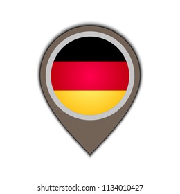 flag icon pin of germany