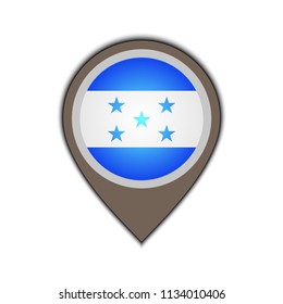 flag icon pin of honduras