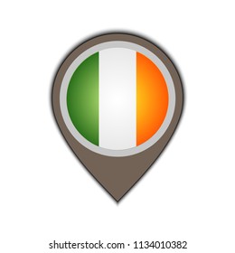 flag icon pin of ireland