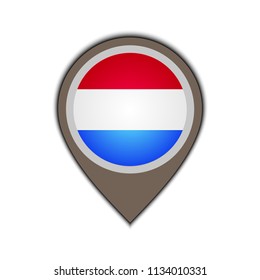 flag icon pin of luxembourg