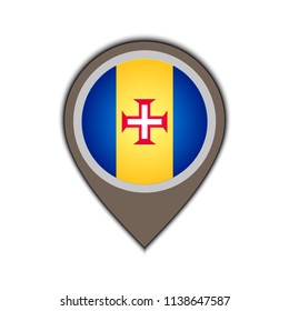 flag icon pin of madeira