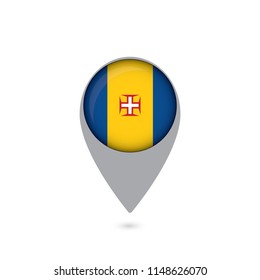 flag icon pin of madeira