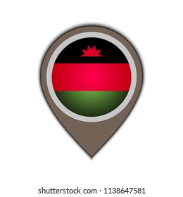 flag icon pin of malawi