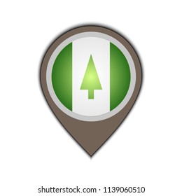 Flag icon pin of norfolk-islands