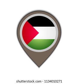flag icon pin of palestine