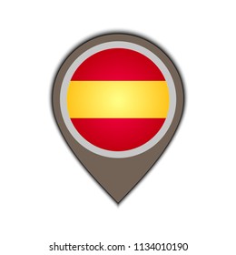 flag icon pin of spain