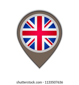 flag icon pin unitd-kingdom