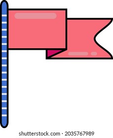 Icono de la bandera con un fondo blanco profesional y bellamente