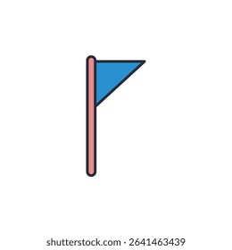flag icon. projector Symbol sign for mobile concept and web design. Vector icon, Logo illustration, Vector graphics