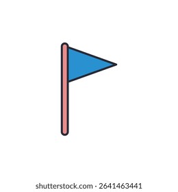 flag icon. projector Symbol sign for mobile concept and web design. Vector icon, Logo illustration, Vector graphics