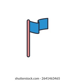 flag icon. projector Symbol sign for mobile concept and web design. Vector icon, Logo illustration, Vector graphics