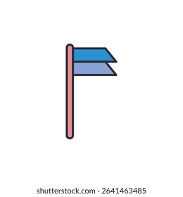 flag icon. projector Symbol sign for mobile concept and web design. Vector icon, Logo illustration, Vector graphics