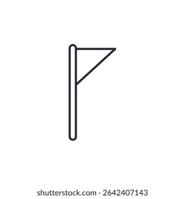 icono de la bandera. signo del símbolo del proyector para el concepto y el Diseño web móviles. Icono de Vector, Ilustración de logotipo, Vector